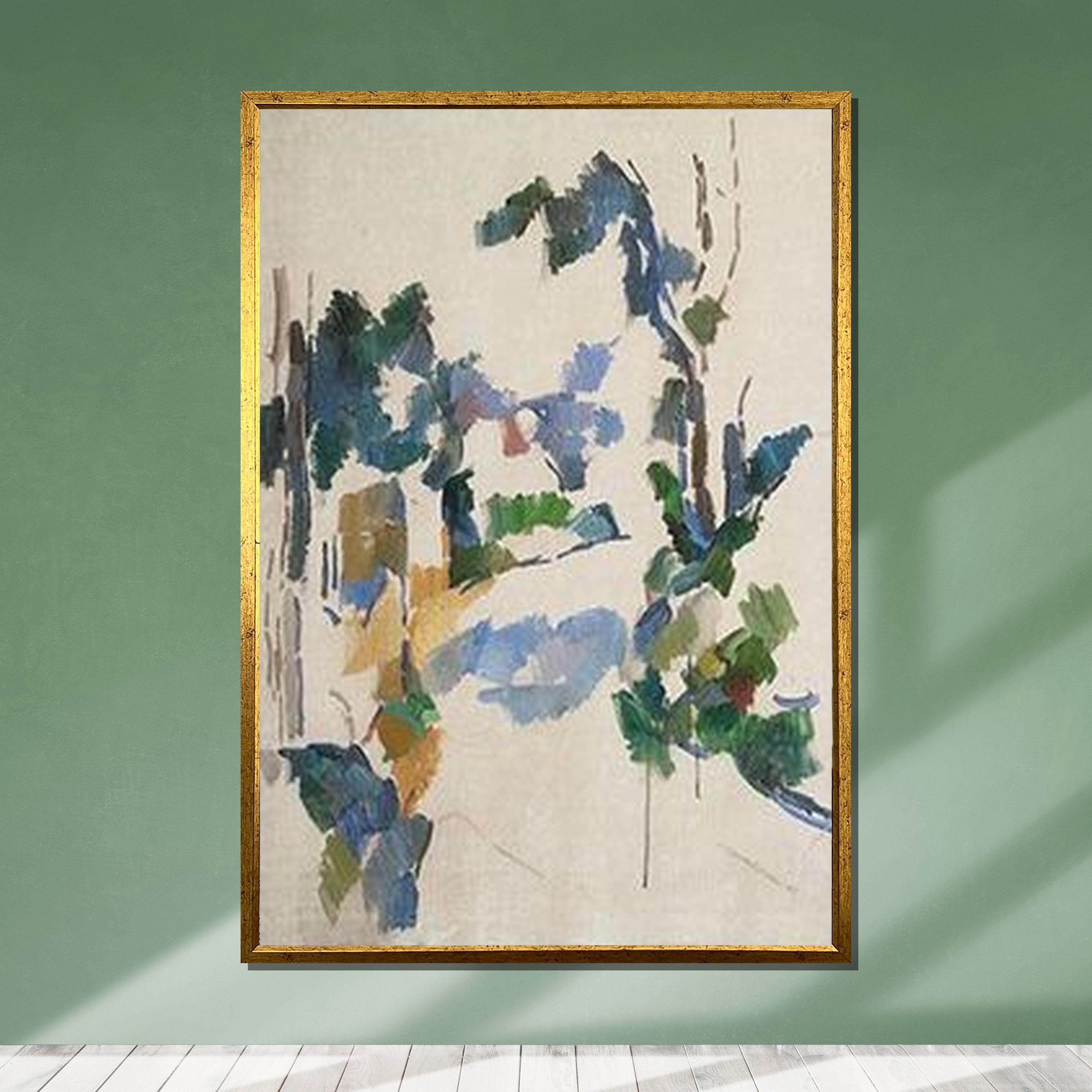 Paul Cézanne Abstract Landscape Canvas Print: Impressionist Wall