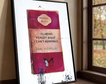 Impression sur toile Harland Miller Penguin Books, couverture de livre rétro