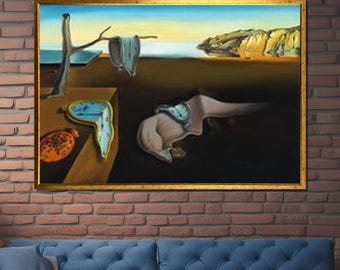 Melting Clock Canvas Print: Salvador Dali Surrealist Art