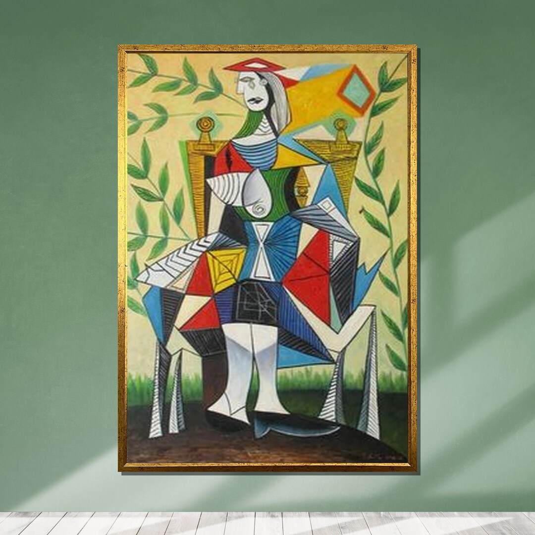 Pablo Picasso Inspired Cubist Woman Print, Abstract Geometric Art ...