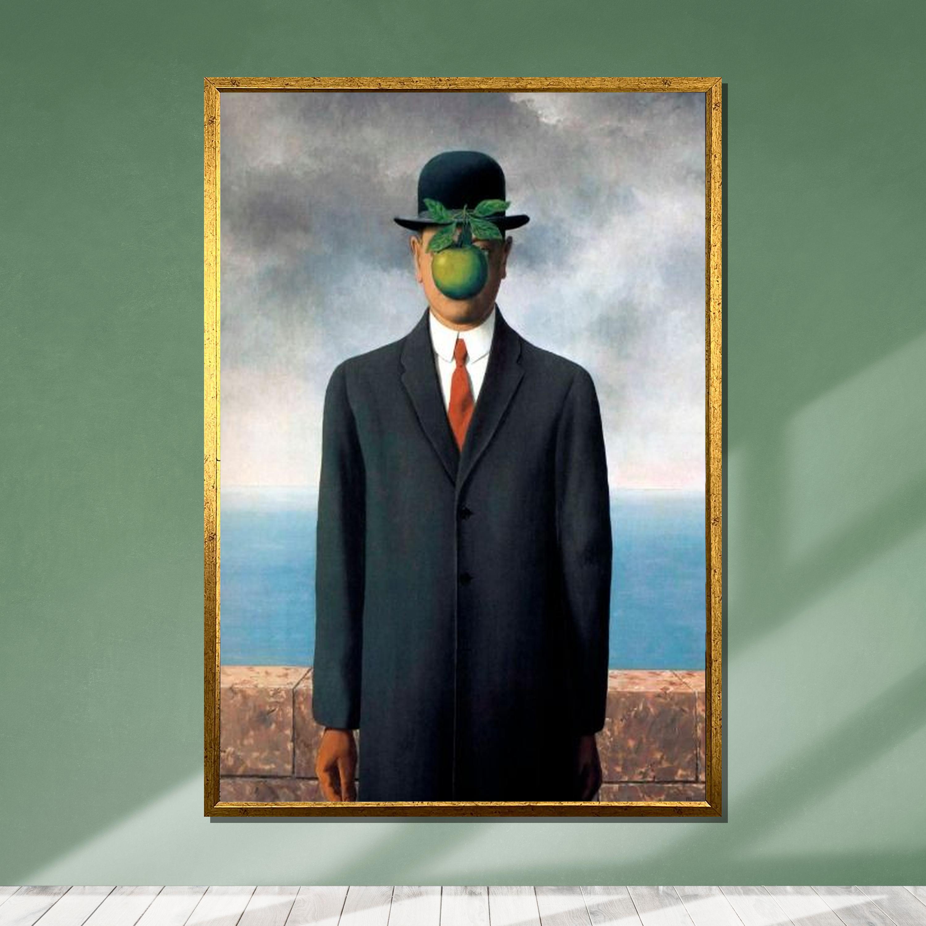 René Magritte Son of Man Canvas Print: Surrealist Wall Art - Etsy