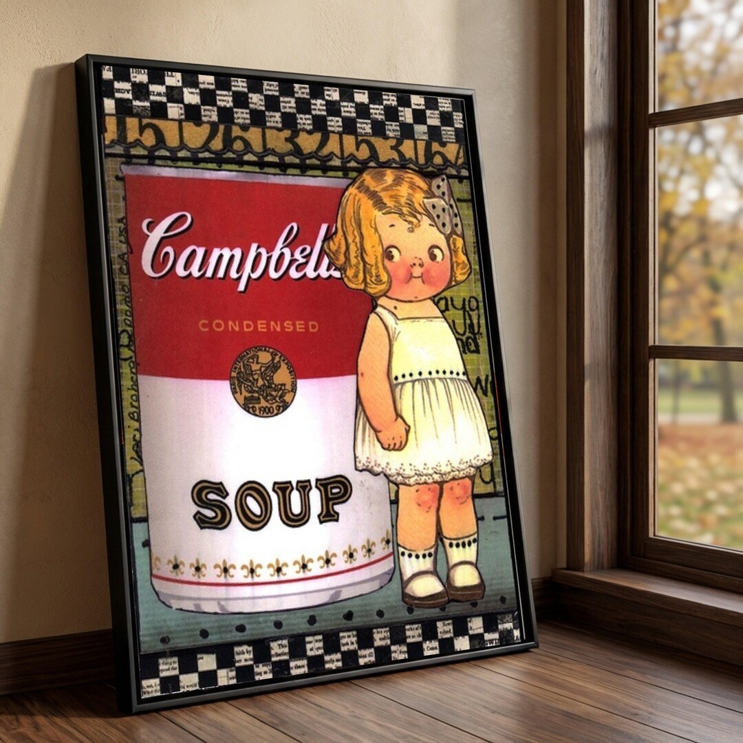Vintage Campbell Soup Canvas Art, Retro Kitchen Decor - Etsy