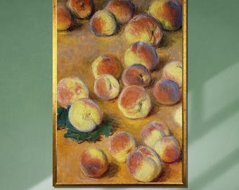 クロード・モネ作「桃」（1883年）印象派静物画プリント、デジタル