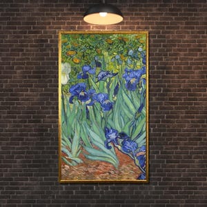 Van Gogh Irises Canvas Print: Impressionist Floral Art, Ready to Hang