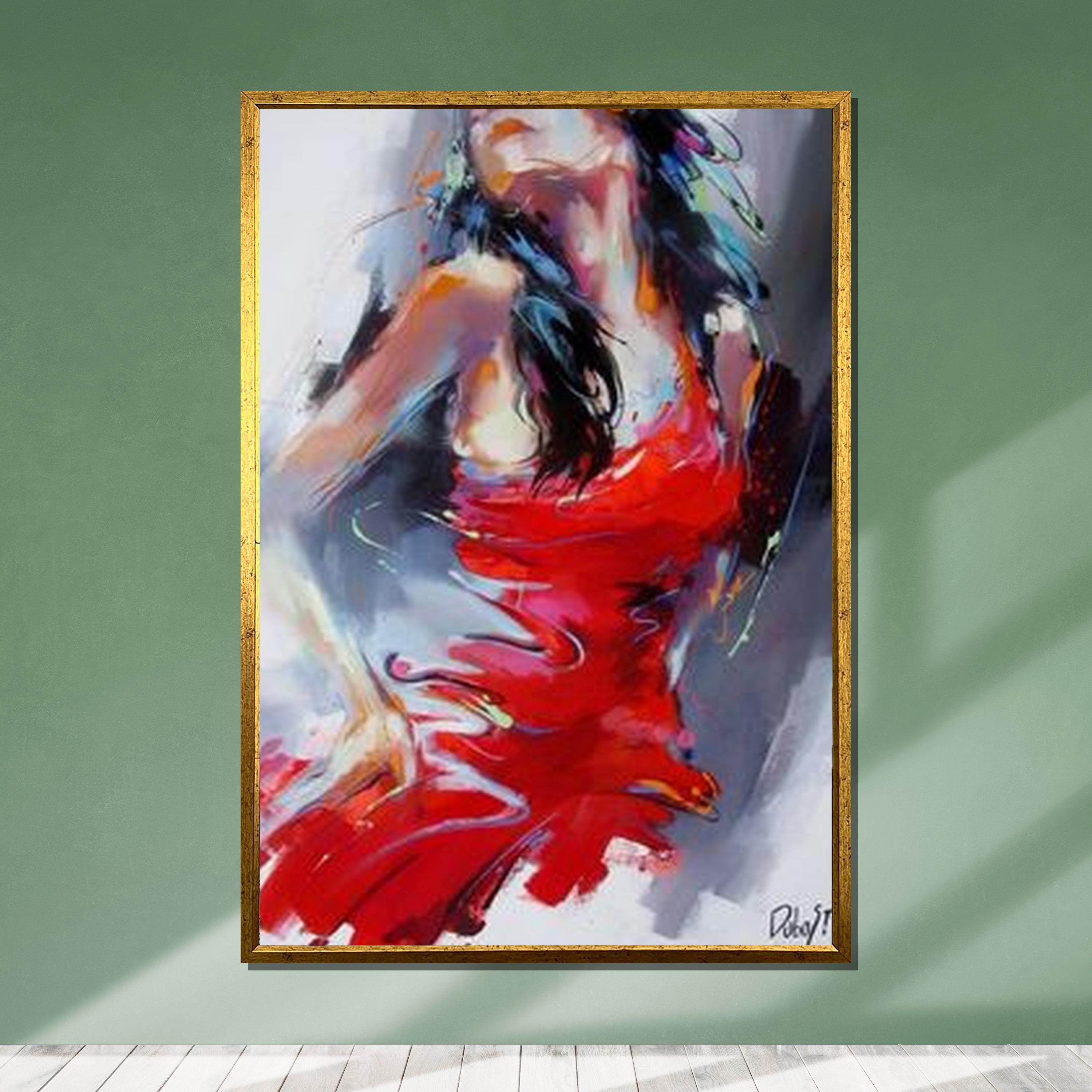 open lace back dress Amazon.com: Artery8 Carmen Dancing Oil Painting Fiery Gypsy Seductive Dance  In Red Dress Extra Large XL Wall Art Poster Print: Posters & Prints main image 1