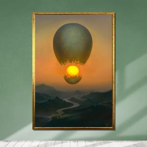 Vladimir Kush Art: Surreal Sunrise Balloon Canvas Print