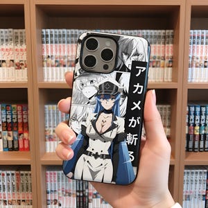 Custodia per telefono anime Esdeath Akame Ga Kill, custodia per telefono manga giapponese, custodie resistenti per telefono, custodia anime carina, regalo otaku, regalo per amanti degli anime