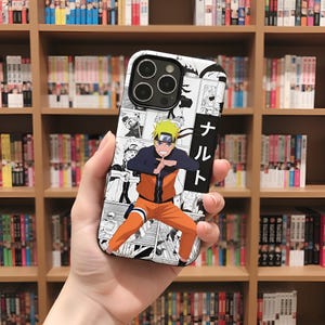 Custodia per telefono anime Uzumaki Naruto, custodia per telefono anime, regalo per fan degli anime, custodia per telefono otaku, regalo per amanti degli anime, custodia per telefono manga giapponese