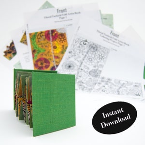 Un livre d'artiste « Take Courage » pour créer un pli de carte de la Turquie, un projet de coloriage et un didacticiel de pliage en origami avec des instructions étape par étape