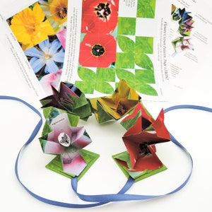 Wie erstelle ich eine bunte Blumenkrone, DIY Papercraft Illustrierte Muster und Falten Handwerk Aktivität Printable
