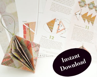 How to Make a Triangle Intention Book,  a Do it Yourself Gift Project with an Original Art Pattern