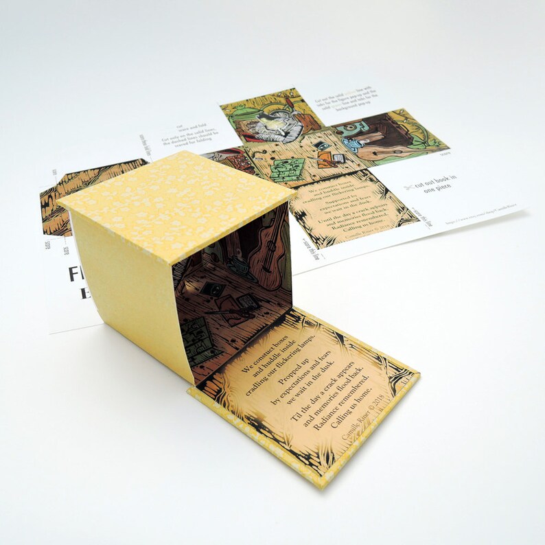 an Altered Accordion Pattern and Step by Step Tutorial How to Make the Pop-up Book Boxes