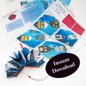Comment faire une carte hongroise pliée « Community », un bricolage en papier origami à faire soi-même