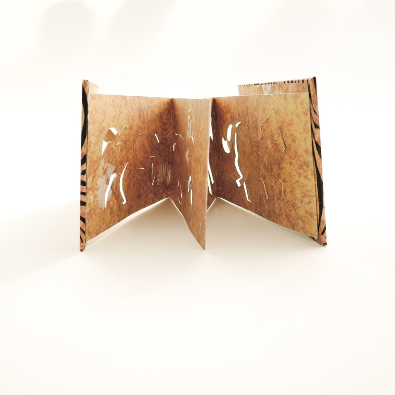 Comment faire un livre d'artiste accordéon pop-up, un projet de découpe et de pliage de papier bricolage avec un motif illustré et des instructions étape par étape image 6