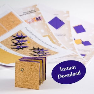 How to Make the Petal Fold Artist's Book "Star March,"  a DIY Illustrated Pattern with Easy to Follow Step by Step Illustrated Instructions