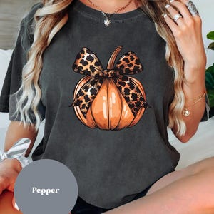 Halloween Coquette Bow Spooky Mama Comfort Color Shirt, Fall Pumpkin Coquette Bow Tee, Fall Vibes Shirt, Fall Season Shirt, Halloween Tees
