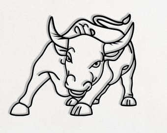 Metal Bull Wall Art: Modern Masculine Decor
