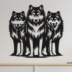 Black Wolf Metal Wandkunst: Wildtier Dekor