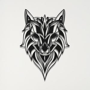 Wolf Kopf Metall Wandkunst: Rustikales Wildtier Dekor