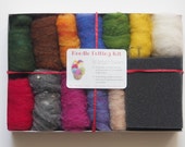 Needle Felting Kit Beginner - Wool - Starter Kit - Tools Needles - DIY Craft Kit - Felt Tutorial - DIY Home Decor