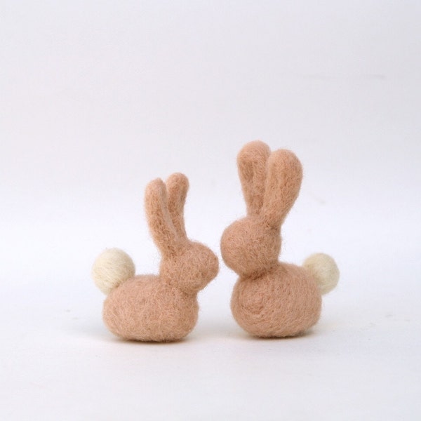 Tiny Woolly Bunny - Needle felted Toy.