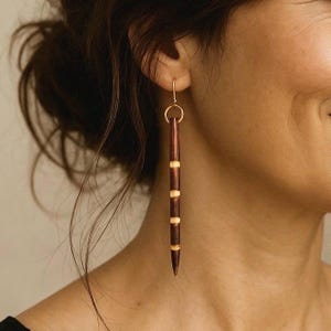 Geometrische Beth Dutton Ohrringe, Yellowstone-Schmuck, Keramik-Stachelschwein Quill Ohrringe Western Schmuck Handgemachtes ethnisches Montana modernes Design