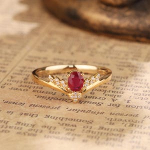 18k Solid gold natural ruby Ring , 18k gold ruby diamond Ring, Luxury Engagement Ring, Handmade Red Gemstone Ring, Anniversary gift