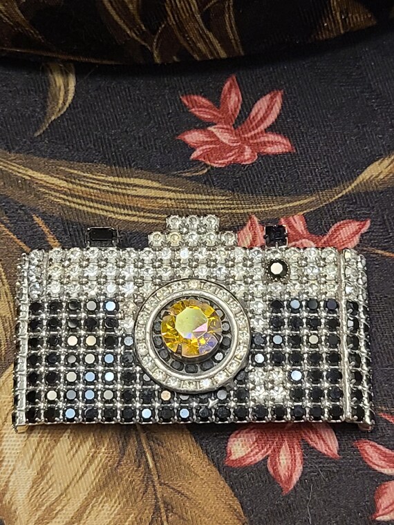 Chanel camera brooch hot sale