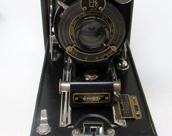 Vintage Eastman Kodak EKG No. 1A Autographic folding camera Kodak Art Deco Folding Camera Eastman Kodak Working Condition with Leather Case