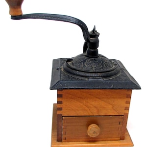 Vintage Coffee Grinder Cast iron Grinder Dove tail construction Works