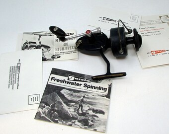 Vintage Fishing Reel (1970's) Mitchell 400 series High Speed Fishing Reel Garcia Made in France with Paperwork no box