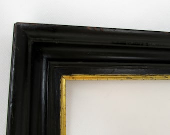 Mid Century UNISEX Vintage 8x10 Frames Set of 2 Faux Wood Grain Gold Tone