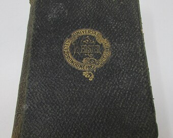 Vintage Dictionary "Webster's Universal Self-Pronouncing Dictionary 1908 Dictionary 1st Edition Leatherette Bound Dictionary