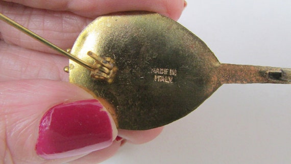 Vintage Micro Mosaic Mandolin Italian Pin Made in… - image 8