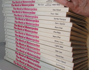 The World of Motorcycles An Illustrated Encyclopedia; 22 Volume SET: History of Motorcycles, Motocross & Champions 1862-1977