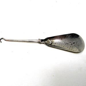 Vintage Folding Shoe Horn Button Hook Combo Travel Tool Antique Boot Hook 1900s