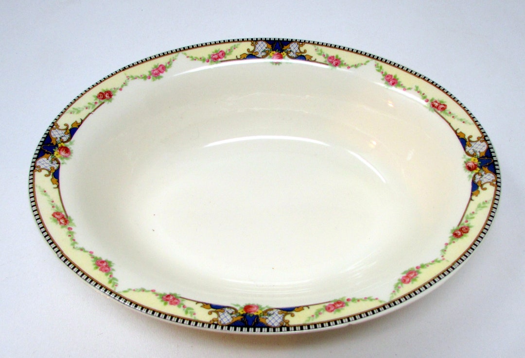 Vintage Ballerina Camwood Ivory Vegetable Bowl by Universal Cambridge