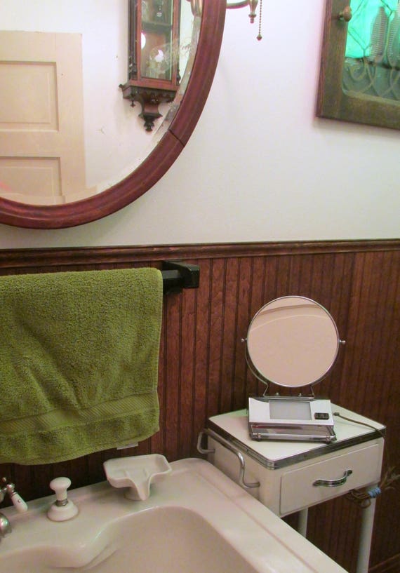 Art Deco Vanity Mirror With Light Double Sided Lighted Maleup Decor Bath