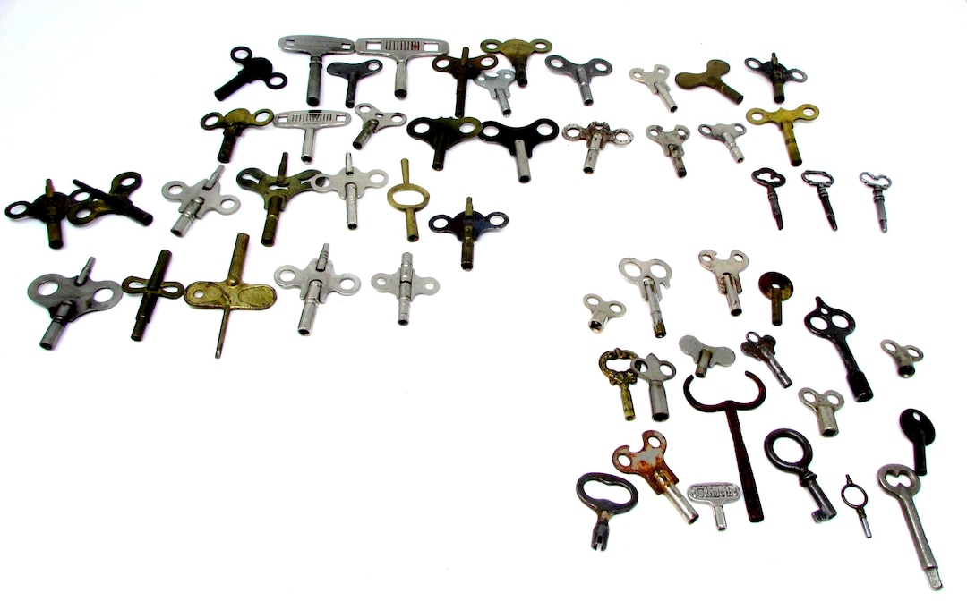 Watch Clock Key Vintage Clock Keys, Antique Pocket Watch Barrel Keys, Repair Lot (54 ...