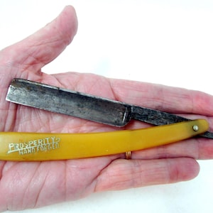 Vintage Straight Razor 450 Prosperity Straight Razor with Bakelite Handle Barbershop Razor Straight Edge