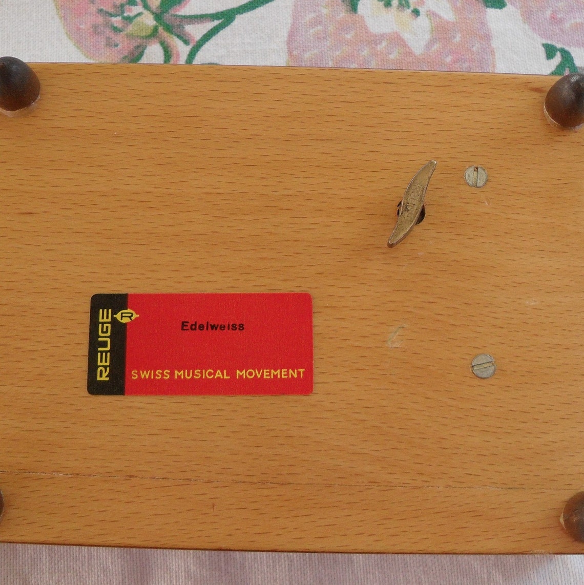 Vintage Reuge Swiss Musical Movement Music Box Edelweiss Etsy