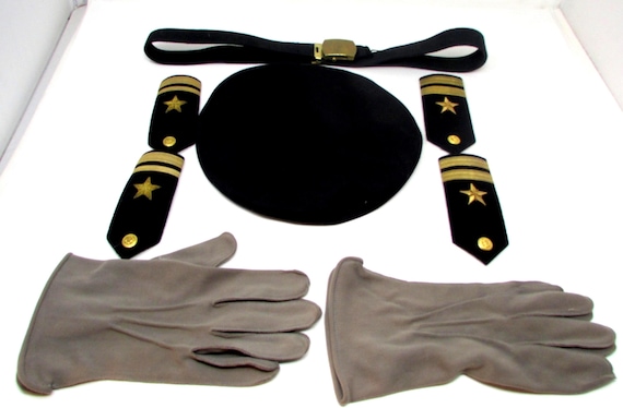 アンティーク雑貨 40s-50s vintage us navy usnavy USN Vintage 1950s USN Naval Uniform Accessories, Epaulettes, Gloves