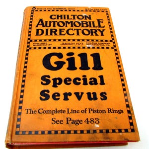 Vintage 1923 Chilton Automobile Directory Early Car Parts Trade Reference Book with Ads and Listings Antique Auto Industry History