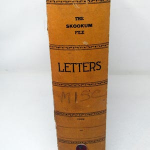 Antieke archiefdoos opbergdoos Vintage archiefdoos opbergdoos Brievenbus Skookum File