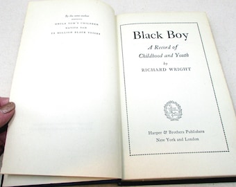 Vintage Memoir Black Boy, 1945 door Richard Wright Amerikaanse auteur beschrijft jongeren in het zuiden: Mississippi, Arkansas