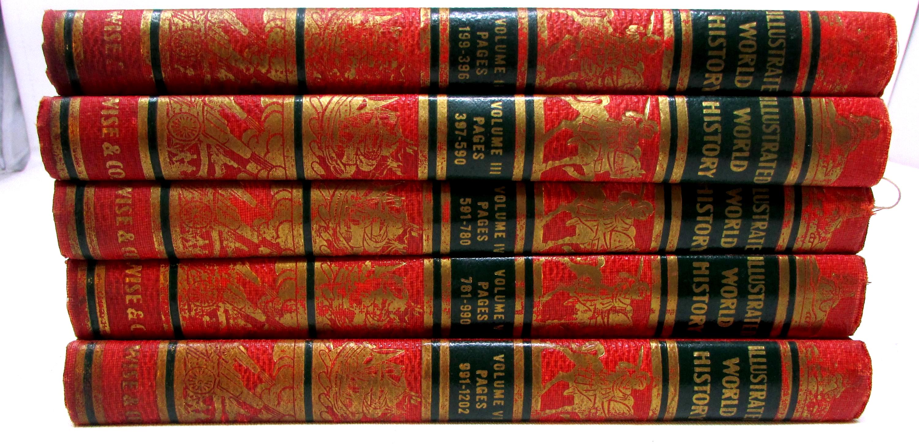 Vintage Encyclopedias Illustrated World History 5 Volumes 1940