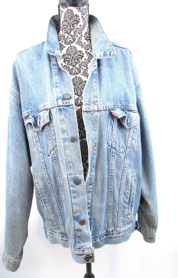 Vintage Levi's Denim Trucker Jacket 70507-0389 Men's XL 1980s