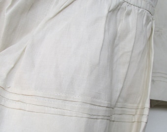 Victorian Hand Sewn White Cotton Skirt Vintage Petticoat Style Skirt Antique Edwardian Fashion