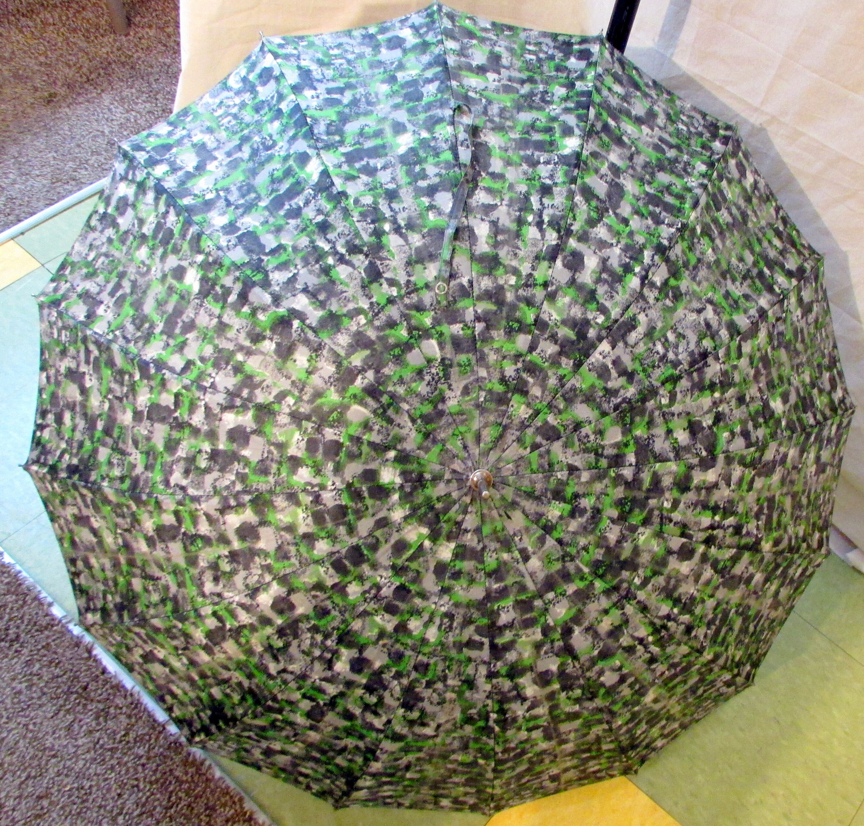 Vintage Umbrella Parasol Gray Lucite Handle Green and Gray Stylistic Mod  Pattern 1950s Umbrella Lucite Handle - Etsy 日本