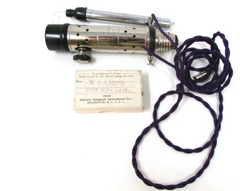 Vintage Electro Surgical Tool with Light, Medical Ray-O-Vac